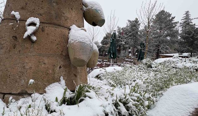 Mayıs ayında Aksaray'a kar yağdı, ilçe beyaza büründü