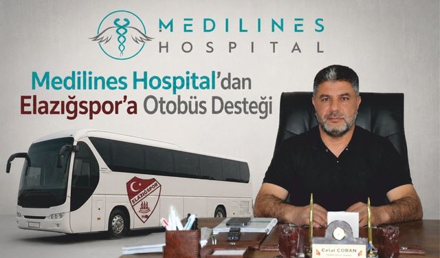 Medilines Hospital'dan Elazığspor'a otobüs desteği