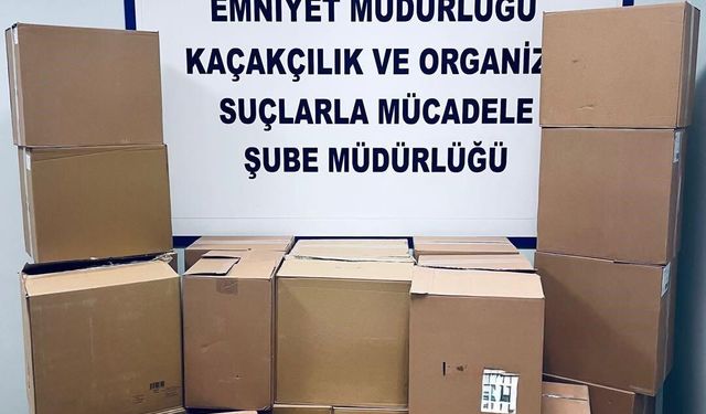 Muş'ta 260 bin adet boş makaron ele geçirildi