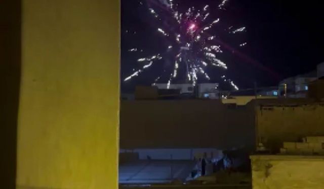 Nusaybin'de gece yarısı patlatılan havai fişekler tepki çekti