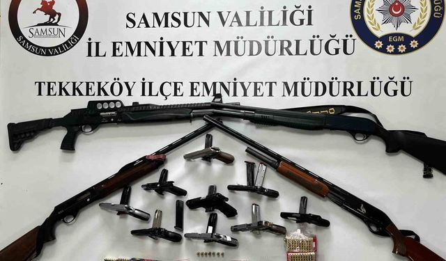 Samsun'da ruhsatsız silah operasyonu