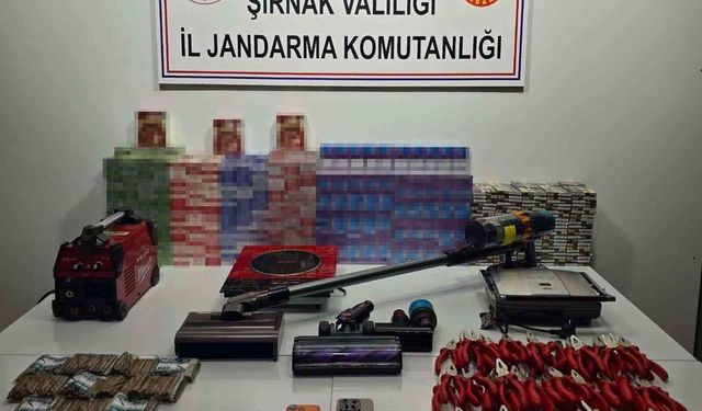 Şırnak'ta 23 milyon 812 bin lira değerinde kaçak malzemeler ele geçirildi