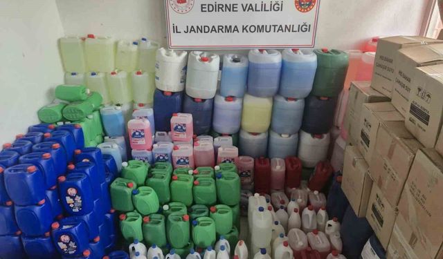 Uzunköprü'de 1 milyon 950 bin TL'lik sahte deterjan ele geçirildi