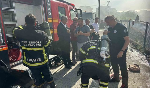 Alevler çatıyı sardı, korku dolu anlar yaşandı