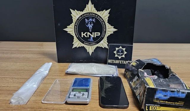 Babaeski'de 130 gram metamfetamin ele geçirildi: 2 tutuklama