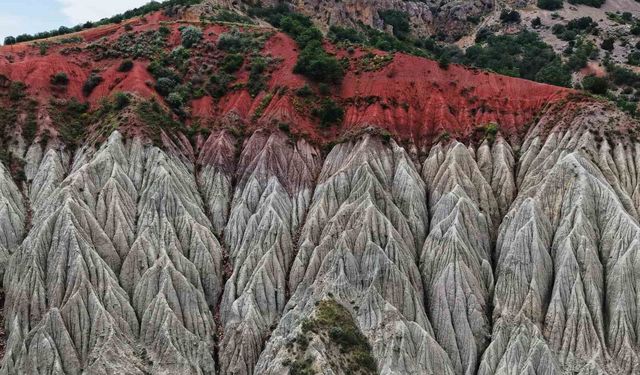 Bozkırın saklı yüzü: Doğanın mest eden izleri havadan görüntülendi