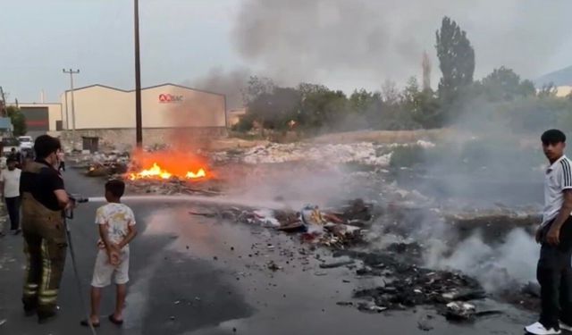 Bursa'da otluk alanda çıkan yangın paniğe neden oldu