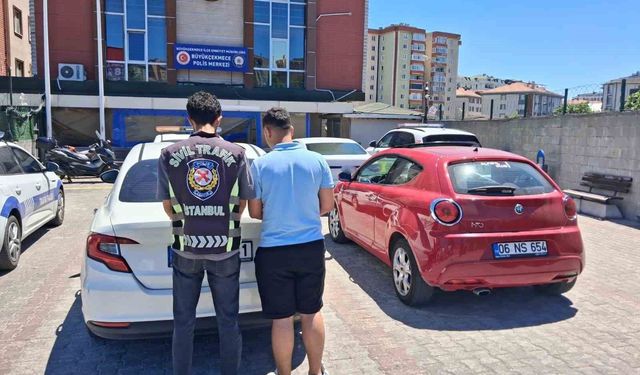 Büyükçekmece'de trafik kavgası kamerada