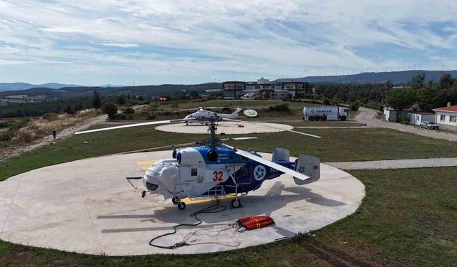 Çanakkale'de ateş savaşçıları 1 İHA, 4 Uçak, 6 Helikopter, 89 arazöz ve 1123 personel ile yangın sezonuna hazır