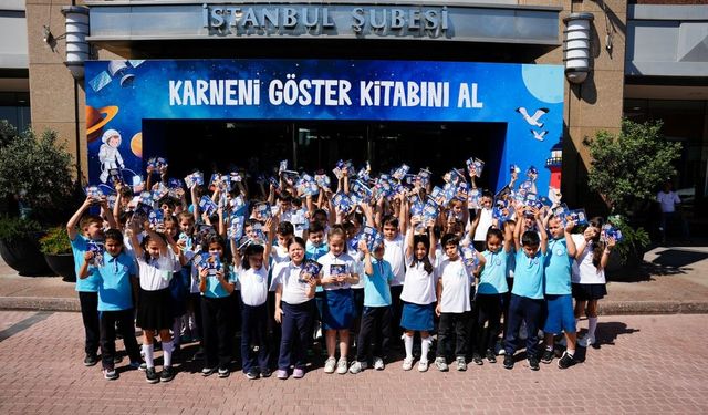 İş Bankası şubeleri karnelerini alan çocukları bekliyor
