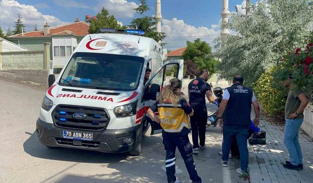 Karaman'da motosiklet devrildi: 3 yaralı