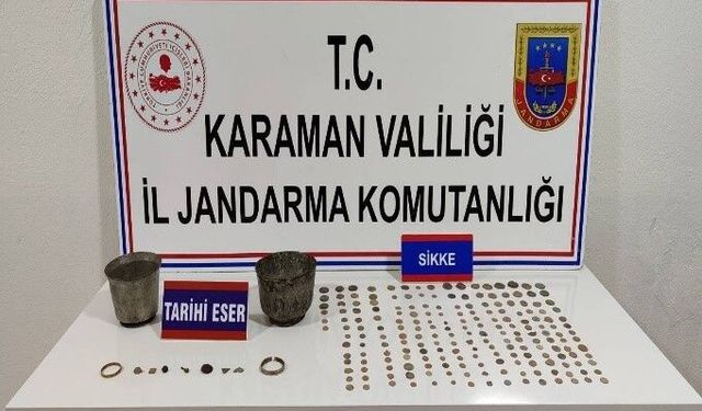 Karaman'da tarihi eser ele geçirildi: 6 tutuklama