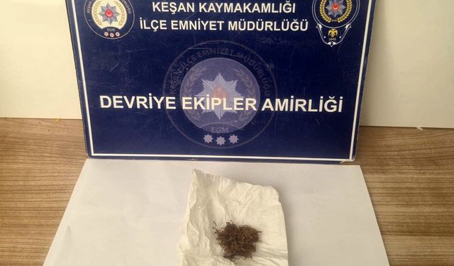 Keşan'da uyuşturucu ele geçirildi