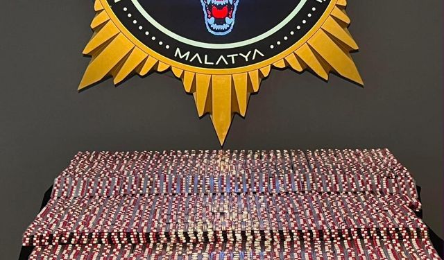 Malatya'da takside 28 bin sentetik ecza ele geçirildi