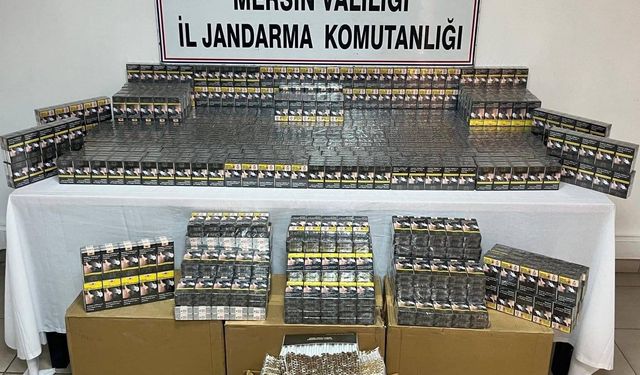 Mersin'de kaçak makaron operasyonu: 2 gözaltı