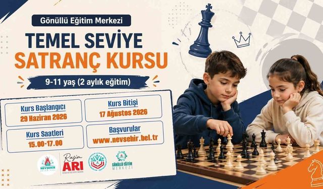Nevşehir Belediyesi'nden çocuklara satranç kursu