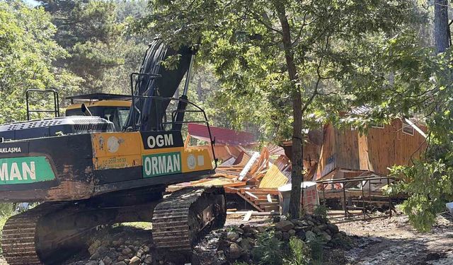 Osmaniye Olukbaşı Yaylası'nda 225 usulsüz yapının yıkımına başlandı