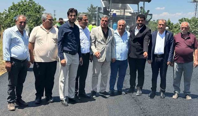 Yoğun yağış döneminde tahrip olan yollar asfaltlandı, vatandaşlar adak kurbanı kesti