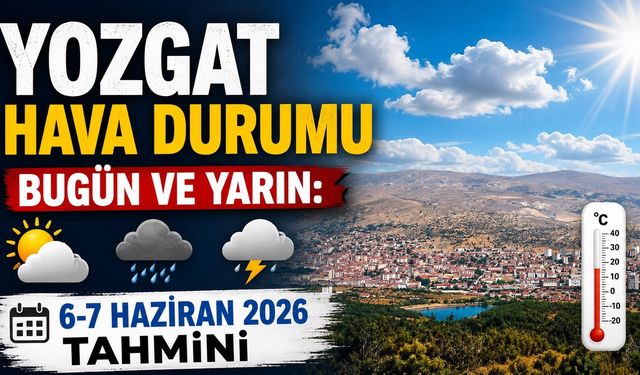 Yozgat Hava Durumu Bugün ve Yarın: 6-7 Haziran 2026 Tahmini