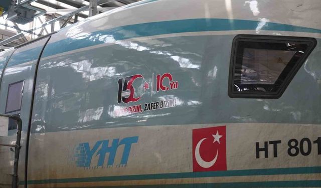 15 Temmuz'un 10'uncu yılında 10 YHT seti özel logoyla sefer yapacak