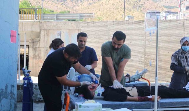Baykan Devlet Hastanesinde HAP saha tatbikatı gerçekleştirildi