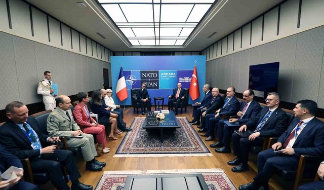 Cumhurbaşkanı Erdoğan, Fransa Cumhurbaşkanı Macron ile bir araya geldi