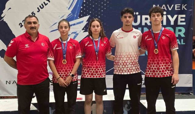 Erzincanlı milli badmintonculardan uluslararası turnuvada 4 madalya