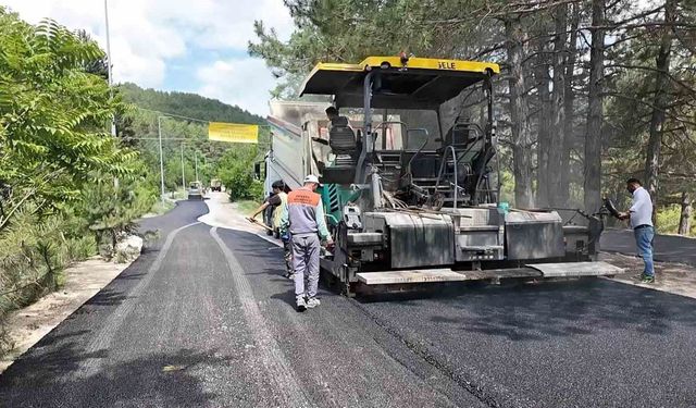 Gölcük Tabiat Parkı ile Dere Mahallesi arasındaki yol asfaltlanıyor