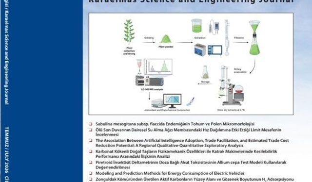 Karaelmas Fen ve Mühendislik Dergisi'nin 2'nci sayısı yayımlandı