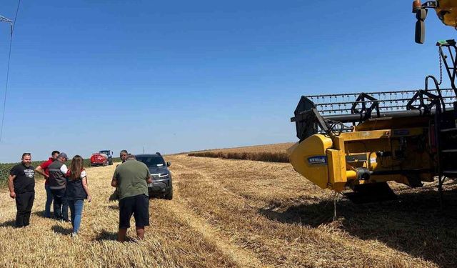 Kırklareli'nde hasat sezonunda biçerdöver denetimleri sürüyor