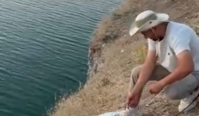 Malatya'da oltaya balık yerine martı takıldı