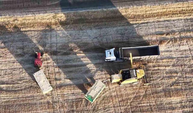 Muş Ovası'nda saman presleme mesaisi sürüyor