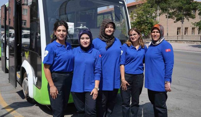 Niğde'de ücretsiz elektrikli otobüsler kadın şoförlere emanet