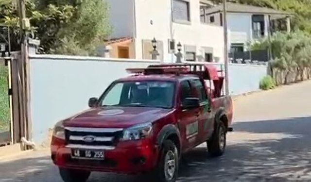 Orman ekiplerinden megafonlu yangın uyarısı