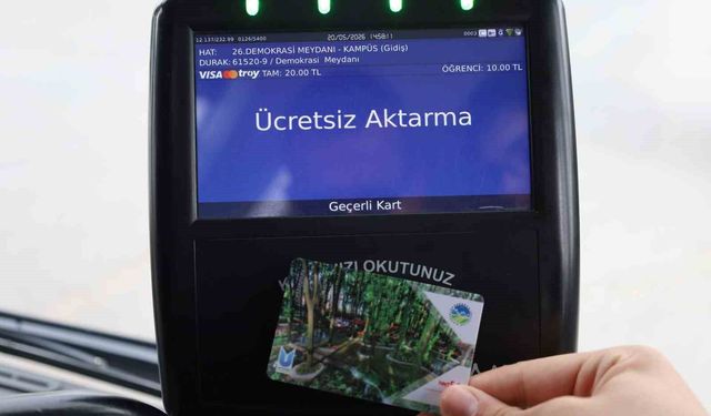Sakarya'da toplu taşımada vatandaş dostu 'Aktarma' sistemi 514 bin kez kullanıldı
