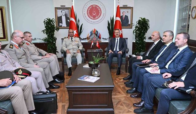 Savunma Sanayii Başkanı Görgün, mevkidaşı Zaher'i makamında ağırladı