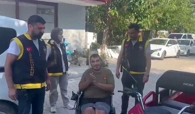 Tekerlekli sandalyesi çalınan engelli vatandaştan polise yürek ısıtan teşekkür