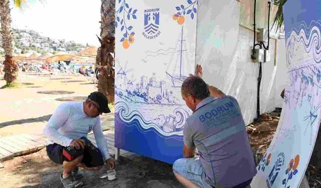 Türkbükü'ndeki halk plajlarında düzenleme çalışmaları tamamlandı