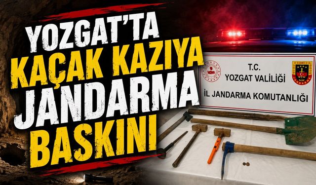 Yozgat'ta Kaçak Kazıya Jandarma Baskını