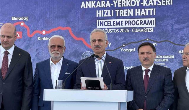 Bakan Uraloğlu: 'Yerköy - Kayseri Yüksek Hızlı Tren Projesi'nde işin yarısını tamamladık'