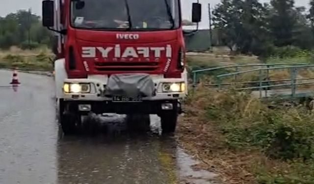 Bolu'da otomobil sulama kanalına uçtu: 1 yaralı