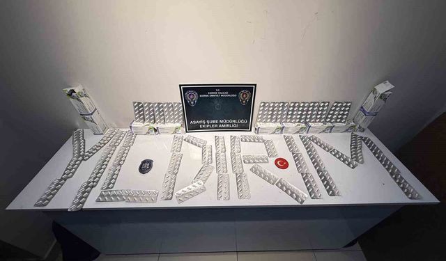 Edirne'de şüphe üzerine durdurulan araçta 600 uyuşturucu hap ele geçirildi