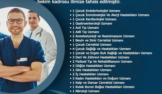 Hakkâri'ye 266 hekim kadrosu tahsis edildi