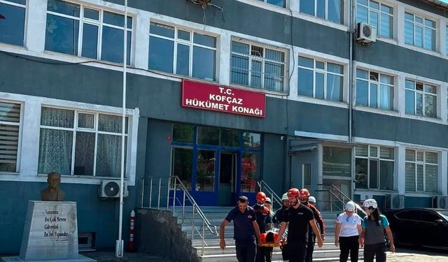 Kofçaz Kaymakamlığında deprem ve yangın tatbikatı