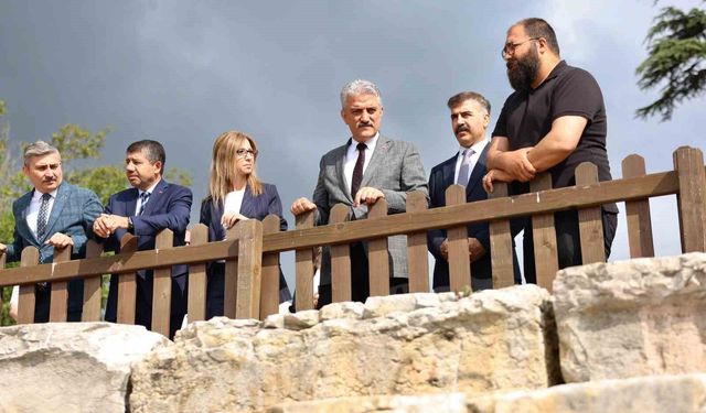 Konuralp Antik Kenti'nde tarihi miras için çalışmalar sürüyor