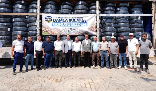 Manisa Büyükşehir'den Alaşehir'e 13,2 milyon TL'lik damla sulama desteği
