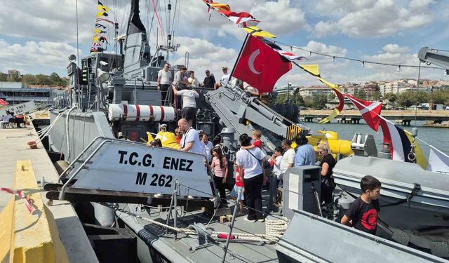 Mayın avlama gemisi Tekirdağ'da