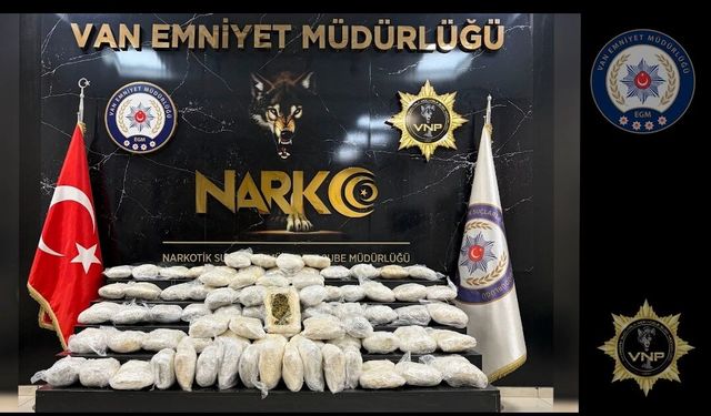 Van'da 48 kilo esrar ele geçirildi