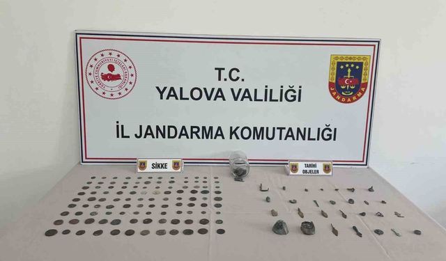 Yalova'da tarihi eser operasyonu: 256 parça ele geçirildi