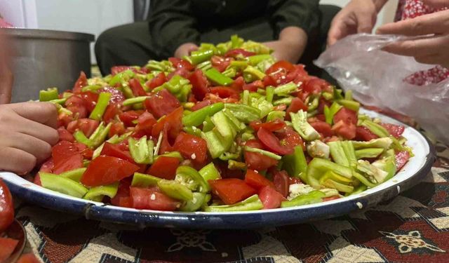 Ağrı'da yaz sebzeleri kış sofralarına hazırlanıyor